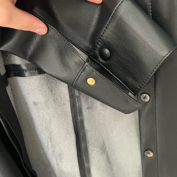 Nanushka Naum button up faux leather shirt - Picture 3 of 8